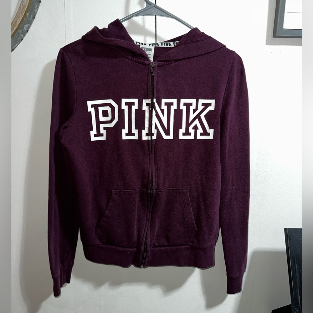 Victoria's Secret PINK Plum Zip-Up X-small